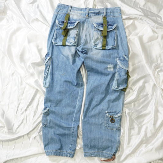 Multi-Pocket Denim Pants